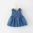 thumbnail image 1 of Baby Girls Dress Toddler Girl Denim Dress Infant Sleeveless Dresses Baby Girls Clothes Summer Dress Princess Party Dress Sundress, 1 of 1