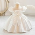 thumbnail image 1 of Baby Girls Dresses Toddler Formal Dresses White Dress for Girls Fancy Dress Girl Dresses Size 6-12 Months, 1 of 4