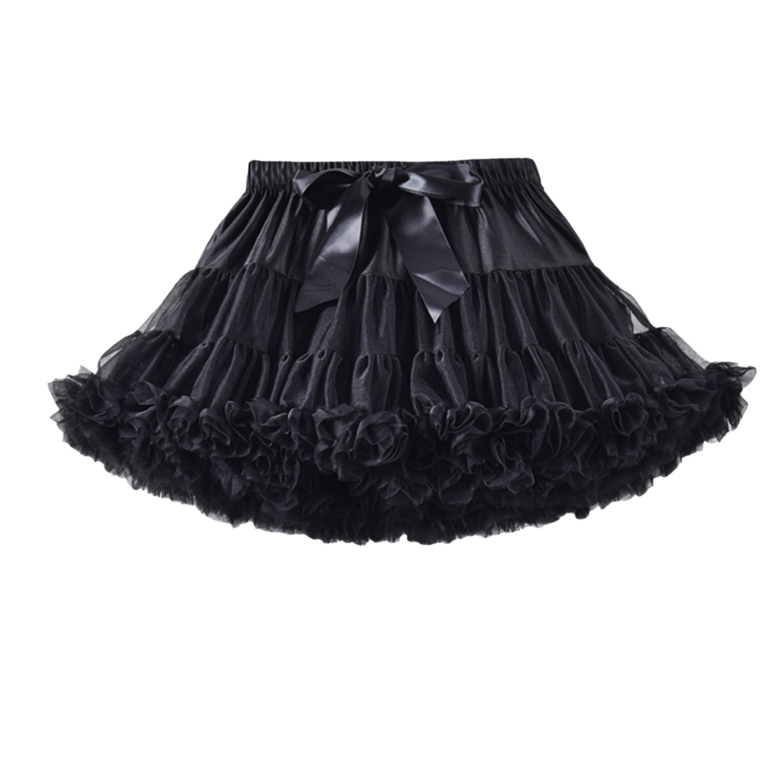 Baby & girl white pettiskirt with removable non slip flower hair clip flower girl TUFW86 main image 0