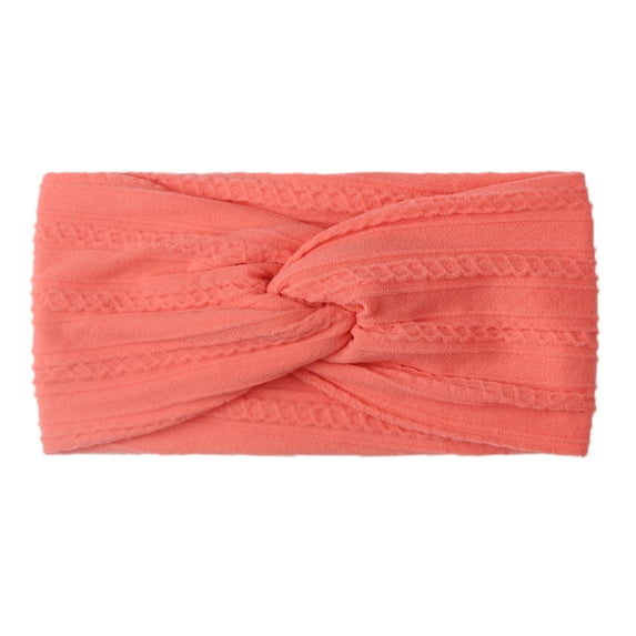 Baby Girls Elastic Turban Headband Hair Accessories Kids Knotted Soft Head Wrap Hairband, Watermelon Red