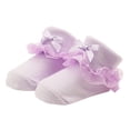 thumbnail image 1 of Baby-Girls Eyelet Ruffle Lace Socks Toddler Double Lace Dressy Short Socks Newborn/Infants, 1 of 4