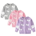 thumbnail image 1 of Baby Girls' Fall Winter Cardigan Sweaters Long Sleeve Coats, 1 of 8