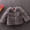 thumbnail image 1 of Baby Girls Faux Fur Coat Winter Children Girls Long Sleeve Christmas Jacket Warm Kids Girls Snow Coat Girls Outerwear Clothing, 1 of 6