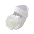 thumbnail image 1 of Baby Girls First Walking Shoes Bowknot Flower Solid Shoes Fashionabl Hook Loop Barefoot Sneakers Size 0-3 Months, 1 of 9