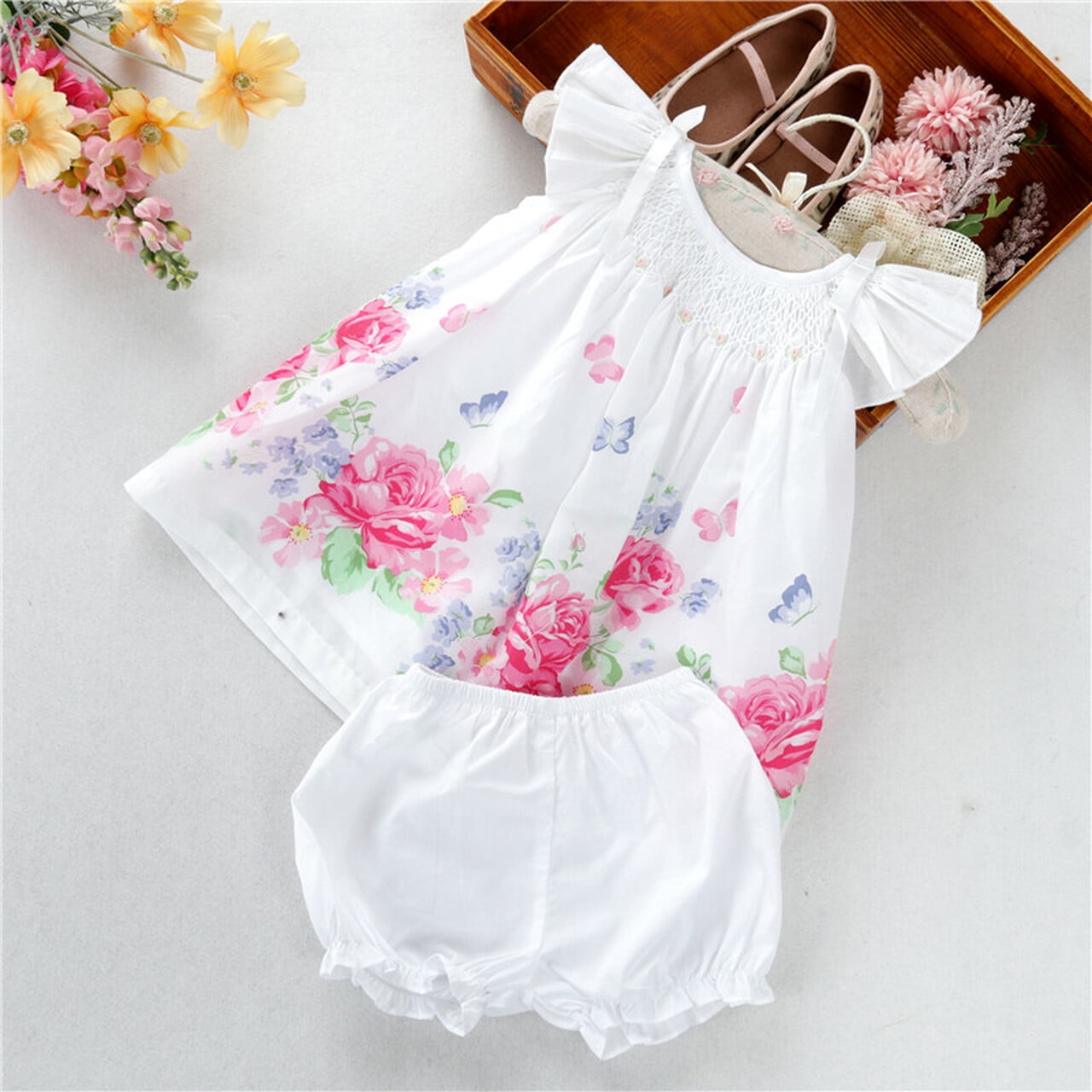 Newborn easter smocked dress best sale