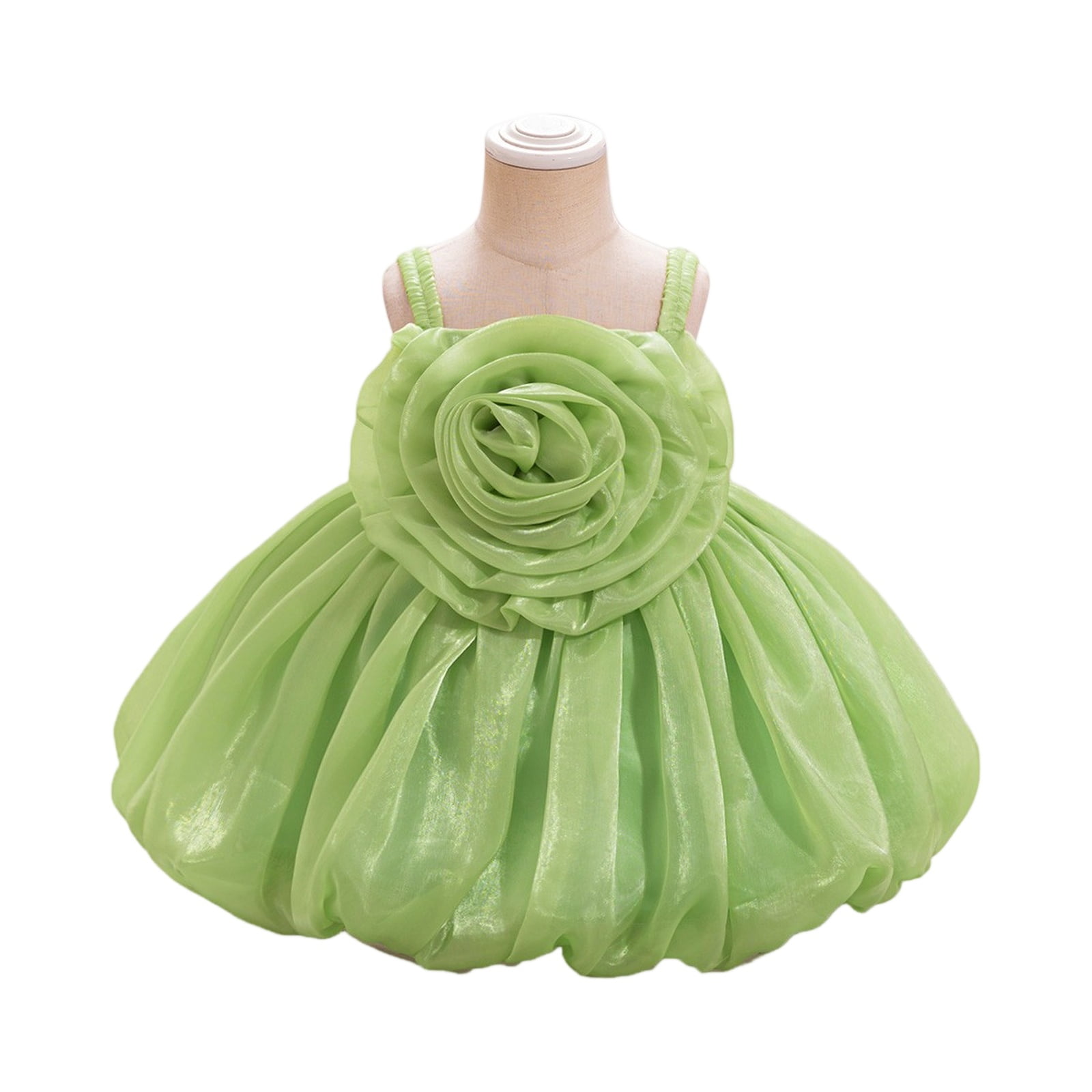 Babyhug Sleeveless Floral Embellished Party Gown - Light Blue main image 1
