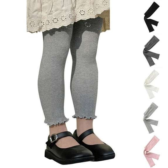 Baby Girls Footless Tights Toddler Cable Knit Ankle Bow Leggings Cotton Solid Pantyhose Stocking for 1-6T Kids