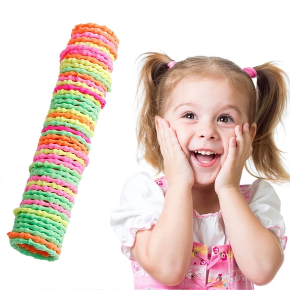 Baby Girls Hair Ties Gentle No Damage Elastics Soft Ponytail Holders for and Toddlers with Secure Hold Comfortable Stretch Bands 50PCS