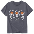 thumbnail image 1 of Baby Girls Halloween Graphic Tee Short Sleeve Crew Neck T-Shirt for Kids,8-9 Years,Dark Gray,Short Sleeve, 1 of 2