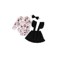 thumbnail image 1 of Baby Girls Halloween Outfits Ghost Pumpkin Long Sleeve Romper Bodysuit and Corduroy Suspender Skirt Overall Dress Set Fall Clothes, 1 of 8