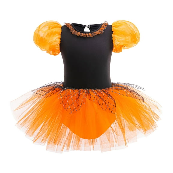 Baby Girls Halloween Witch Costume Princess Leotards Ballet Dance Tutu Skirt, 2-3T