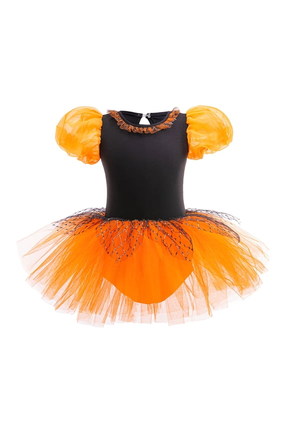 Baby Girls Halloween Witch Costume Princess Leotards Ballet Dance Tutu Skirt, 2-3T