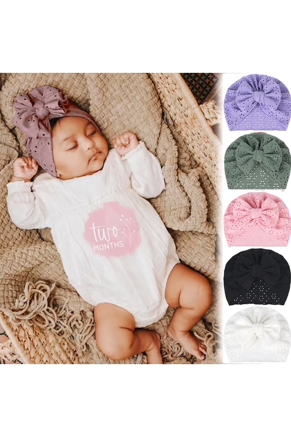 Baby Girls' Hats & Caps Knotted Turban Cute Toddler Hat Hair Accessories 3-36M