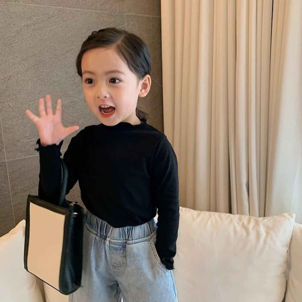 Baby Girls High Collar Pearl Bottoming Shirts Cotton Kids Casual Long Sleeve T shirt Tee Tops Solid Spring Autumn Sweatshirts dfc5e1af beb1 45e1 8cab cf890c82fc3a.29bdd3ea0bf062738331b41c16195156