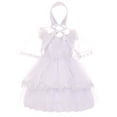 thumbnail image 1 of Baby Girls Infant Organza Tulle Bonnet Cape Baptism Christening Dresses White 18M (TR03K2), 1 of 4