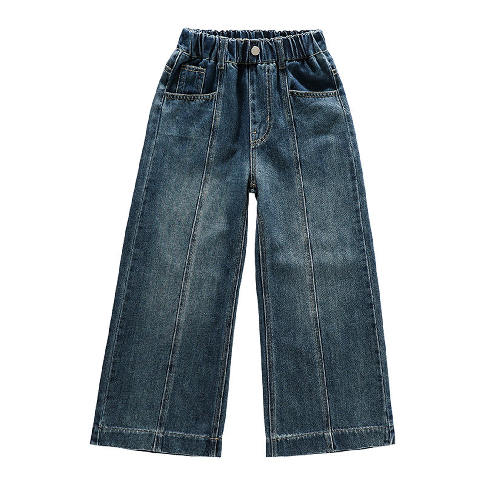 Baby Girls Stretch Denim Jeans With Elastic Waist main image 1