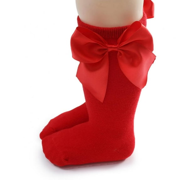 Baby Girls Knee High Socks Bow Long Stockings Infants Toddlers Ruffled Socks School Uniform Leggings