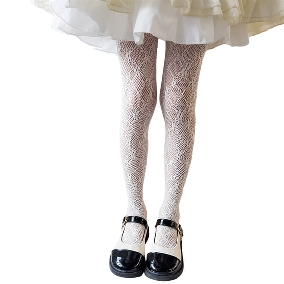 Baby Girls Lace Pantyhose Solid Color Stylish Lace Tights Trendy Infant Long Stockings for Daily Party Wear