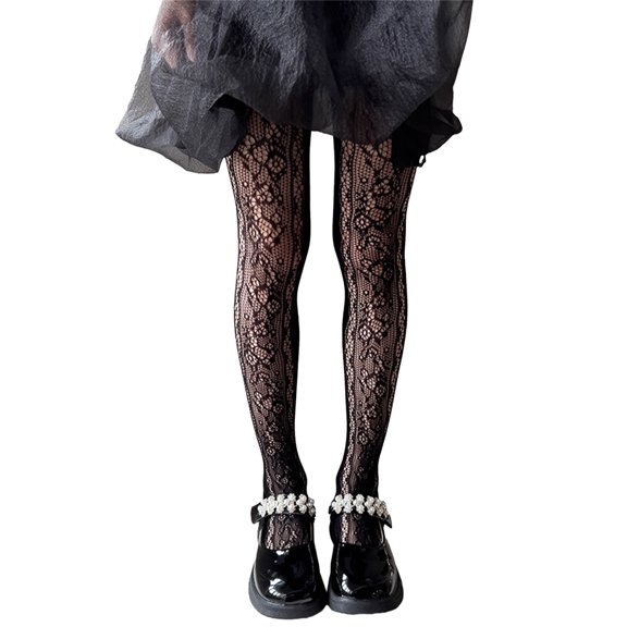 Baby Girls Lace Pantyhose Solid Color Stylish Lace Tights Trendy Infant Long Stockings for Daily Party Wear