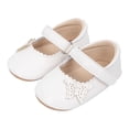 thumbnail image 1 of Baby Girls' Lace Trim Flats, First Shoes, Non- Rubber Sole Dress Shoes for 0-18 Months, 1 of 7