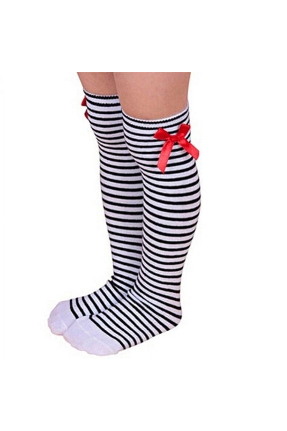 Baby Girls Leg High Barrel Cotton Socks In Bows