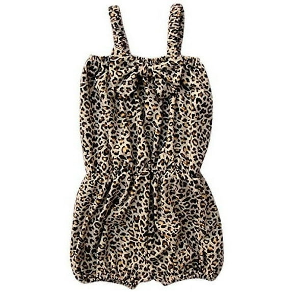 Baby-Girls Leopard Print Romper (6-12 Months, Leopard Print)