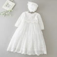 thumbnail image 1 of Baby Girls Long-Sleeve Baptism Dress Christening Gown 18M, 1 of 5