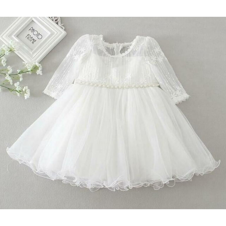 Christening dress long sleeve sales