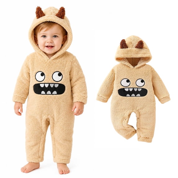 Baby Girls Long Sleeve Hooded Jumpsuit Animal Halloween Party Clothes Toddler Girls Halloween Size 18-24 Months