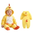 thumbnail image 1 of Baby Girls Long Sleeve Hooded Zipper Jumpsuit Chicken Costume Toddler Animal Costume Cosplay Costume Kids Halloween Costumes Size 0-18 Months, 1 of 9
