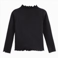 thumbnail image 1 of Baby Girls Long Sleeve Shirt for 6 12 18 24 Months 3T 4T 5T 6T 7T 8T 9T 10T 11T 12T Fall Clothes Solid Basic Long Sleeve T Shirt Casual Mock Neck Tshirt Girls Tops, 1 of 5