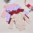 thumbnail image 1 of Baby-Girls Long-sleeve Bodysuit 6-12 Months 12-24 Months 2t 3t 4t 5t 6t 7t 8t 9t Children(Beige,6-12 Months), 1 of 5