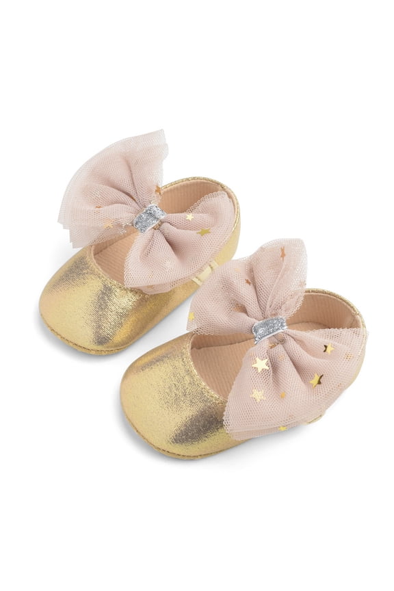 Baby Girls Mary Flat Bowknot Rubber Sole First Dress Shoes 10c Shoes for Boys Boy Toddler Running Shoes Cute Shoes Size 9 Toddler Support Shoes Tennis Shoes for Boys Shoes for Toddler Hard