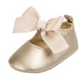 thumbnail image 1 of Baby Girls Mary Jane Flats Anti-Slip Artificial leather Sole Bow Toddler Princess Dress Shoes, 1 of 5