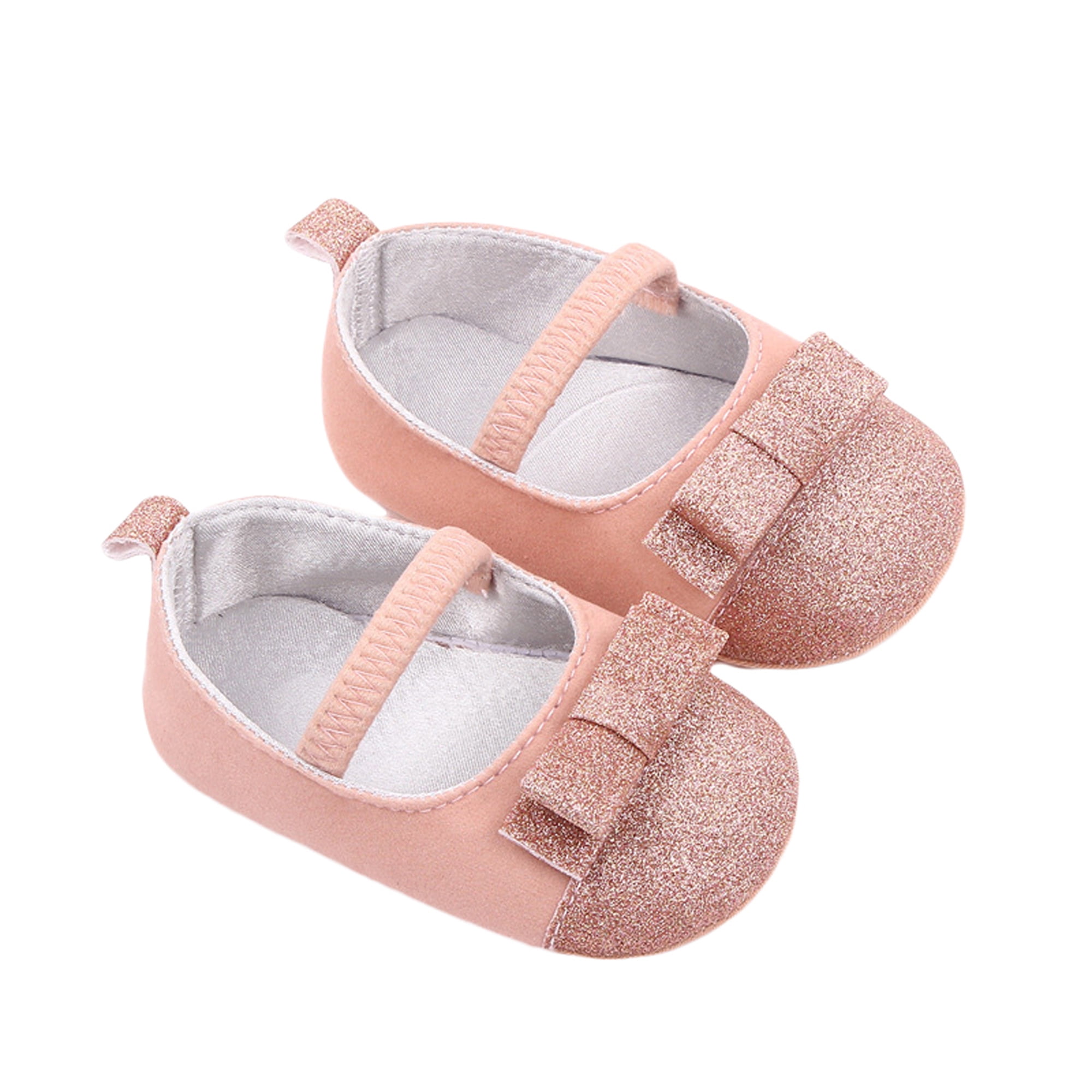 Baby Girls Mary Jane Flats Shiny Princess Shoes Wedding Dress Shoes