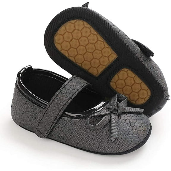 Baby Girls Mary Jane Flats with Bowknot Ballet Slippers Toddler First Walkers Infant Princess Wedding Christmas Dress Shoes