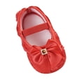 thumbnail image 1 of Baby Girls Mary Jane Flats with Bowknot Non-Slip Toddler First Walkers Princess Dress Shoes Infant Shoes 0 - 18 Months, 1 of 5