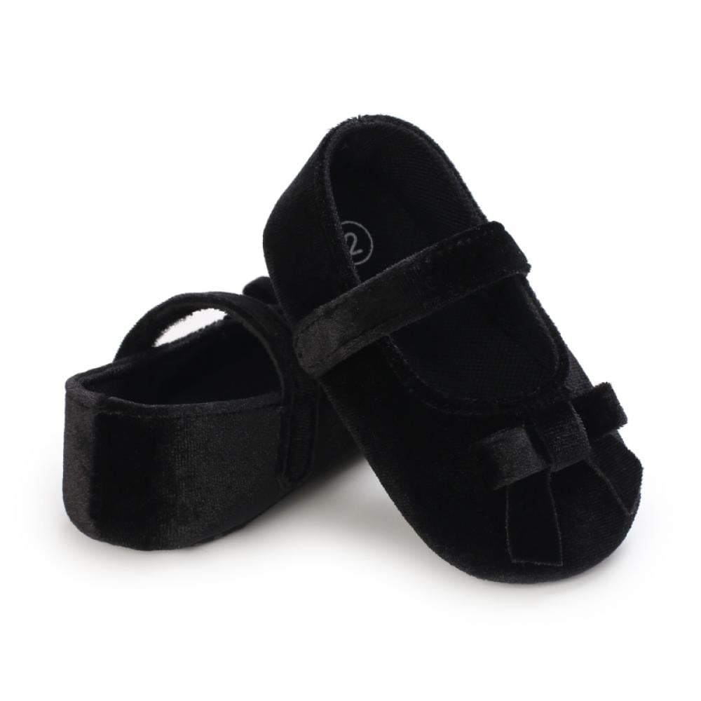 Baby Girls Mary Jane Flats with Bowknot NonSlip Toddler First Walkers