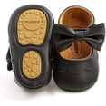 thumbnail image 1 of Baby Girls Mary Jane Flats with Bownot Non Slip Soft Sole PU Leather Newborn Infant Toddler First Walker Cirb Dress Shoes, 1 of 6
