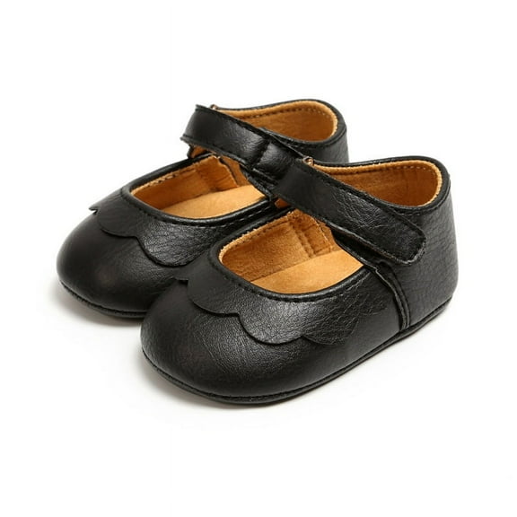 Baby Girls Mary Jane Flats with Bownot Non Slip Soft Sole Pu Leather Newborn Infant Toddler First Walker Summer Shoes