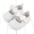 thumbnail image 1 of Baby Girls Mary Jane Flats with Bownot Non Slip Soft Sole Rubber Newborn Infant Toddler First Walker Cirb Shoes, 1 of 6