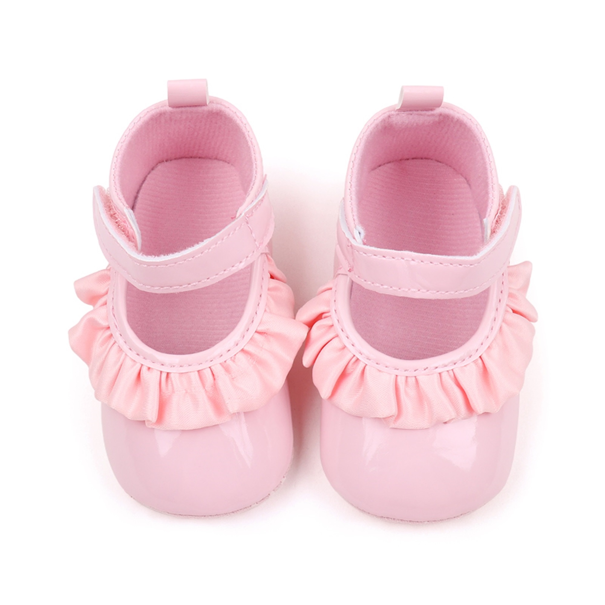 Baby Girls Mary Jane Shoes Ruffled Princess Flats Walking Shoes