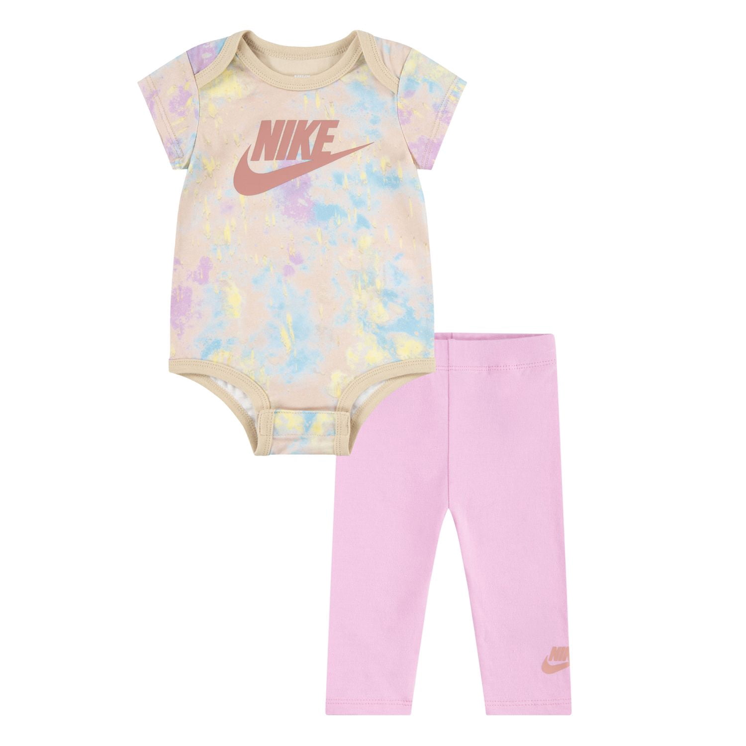 Pink Nike Month Clothes Newborn Baby Nike Swoosh Piece Bodysuit