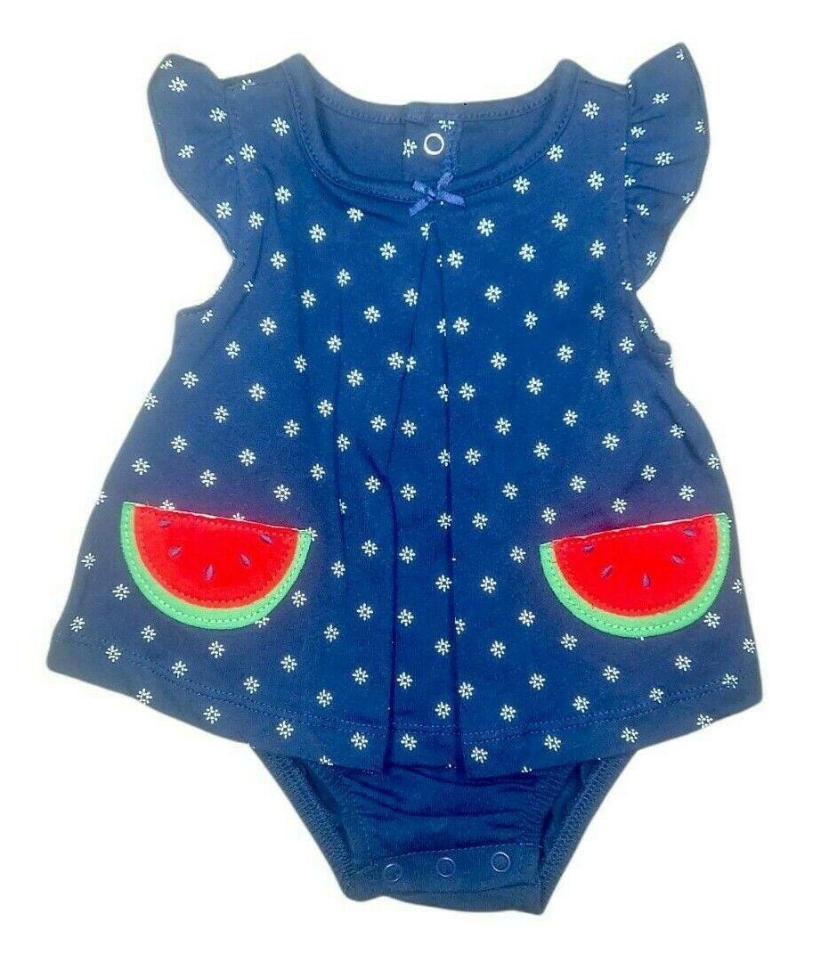 Baby Girls One Piece Flutter Sleeve Romper Dress