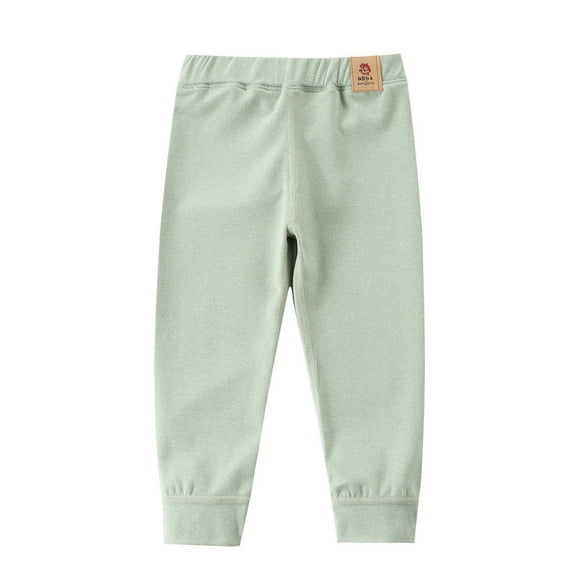 Baby Girls Organic Cotton Pants Boys' Comfort Pull on Bottoms Elastic Waisted Active Joggers for Toddler Kids (4-5 Years, Green)