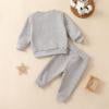 thumbnail image 1 of Baby Girls Outfits 2 Piece Casual Sweatsuit Long Sleeve Pullover Sweatshirt Joggers Pants Fall Spring Cute Clothes Set, Gray, 2 Years, 1 of 7