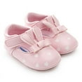 thumbnail image 1 of Baby Girls PU Leather Crib Shoes Infants Anti-Slip First Walking Shoes 0-18 Months, 1 of 6