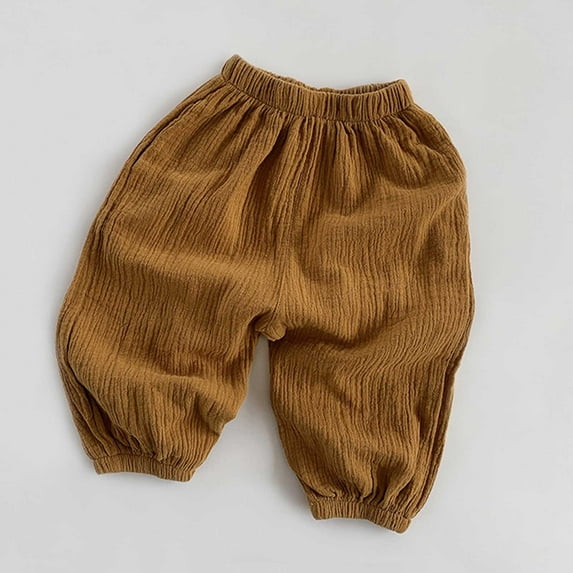 Baby Girls Pants Casual Active Pants Loose Fit Elastic Waist Pants For Everyday Wear Summer Fall Pants Cute Girl Clothes 6-12 Months