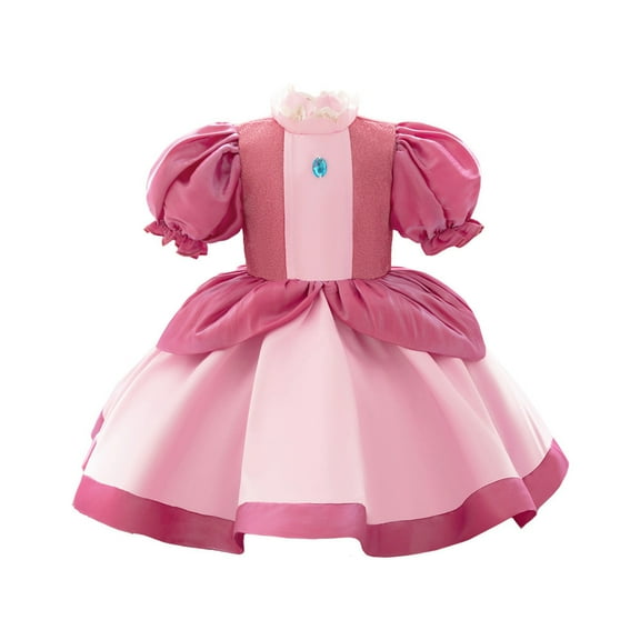 Baby Girls Peach Princess Dress Wedding Halloween Party Fancy Outfits