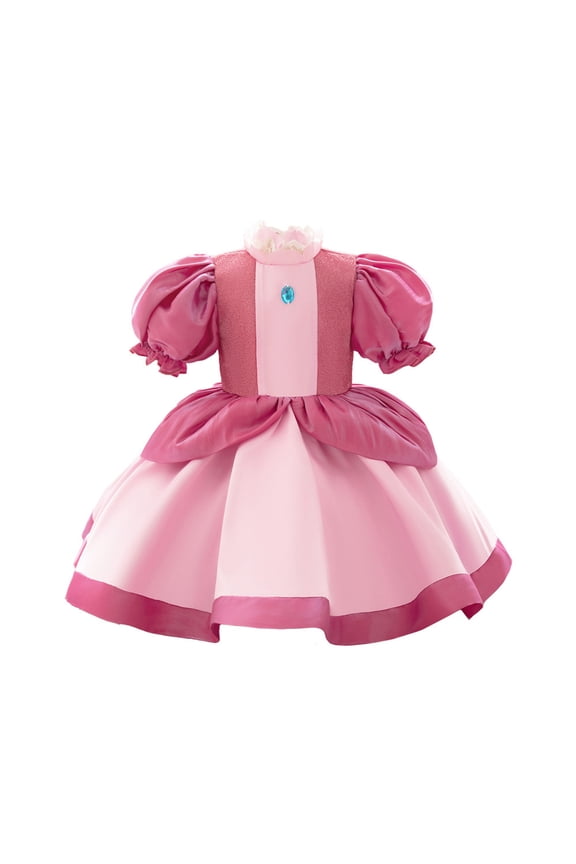 Baby Girls Peach Princess Dress Wedding Halloween Party Fancy Outfits
